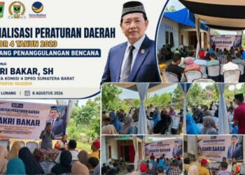 Bakri Bakar Sosialisasikan Perda Penanggulangan Bencana, Ajak Masyarakat Lunang Tingkatkan Kesiapsiagaan
